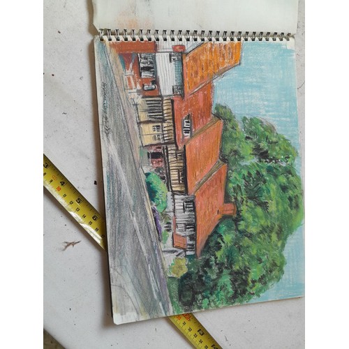 136 - Sketchbooks and pads and loose pen and ink and pastels by Gerald Moneypenny dating from 1950s to ear... 