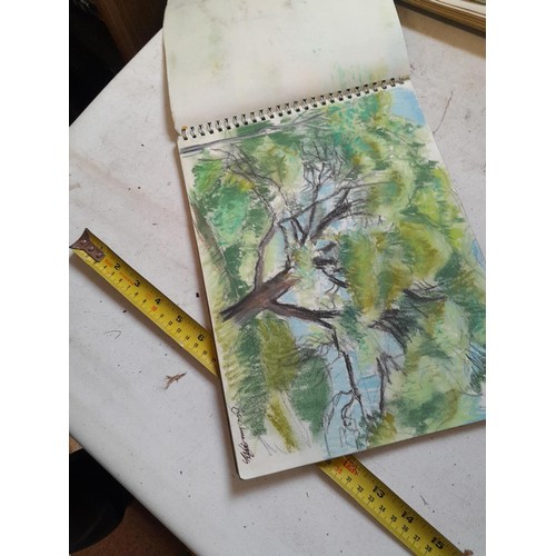 136 - Sketchbooks and pads and loose pen and ink and pastels by Gerald Moneypenny dating from 1950s to ear... 