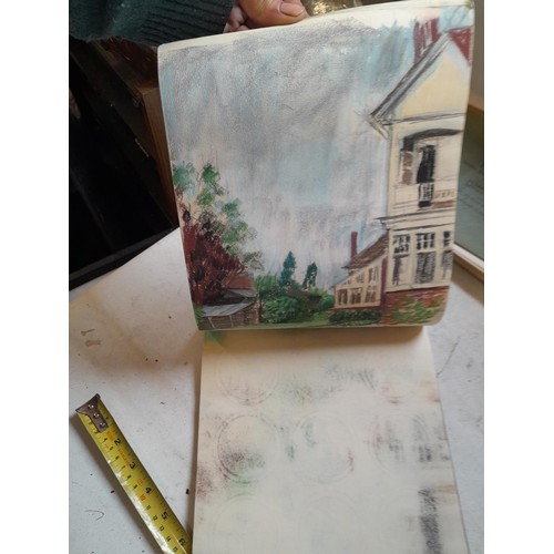 136 - Sketchbooks and pads and loose pen and ink and pastels by Gerald Moneypenny dating from 1950s to ear... 