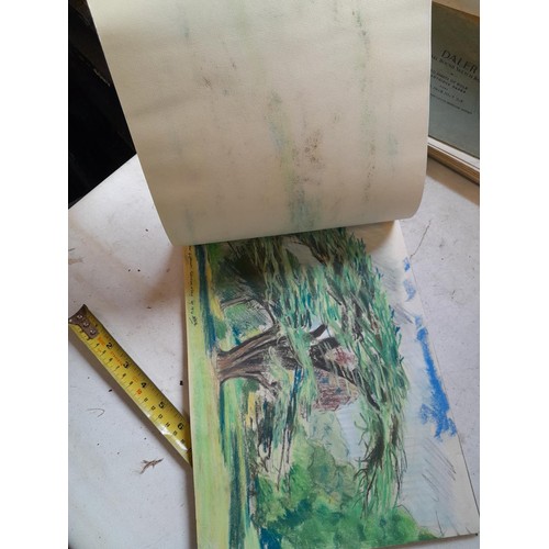 136 - Sketchbooks and pads and loose pen and ink and pastels by Gerald Moneypenny dating from 1950s to ear... 