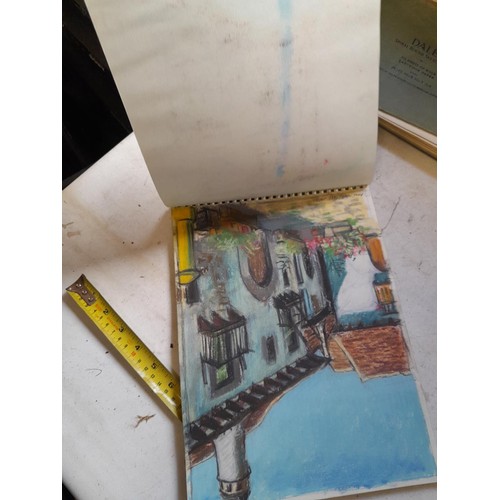 136 - Sketchbooks and pads and loose pen and ink and pastels by Gerald Moneypenny dating from 1950s to ear... 