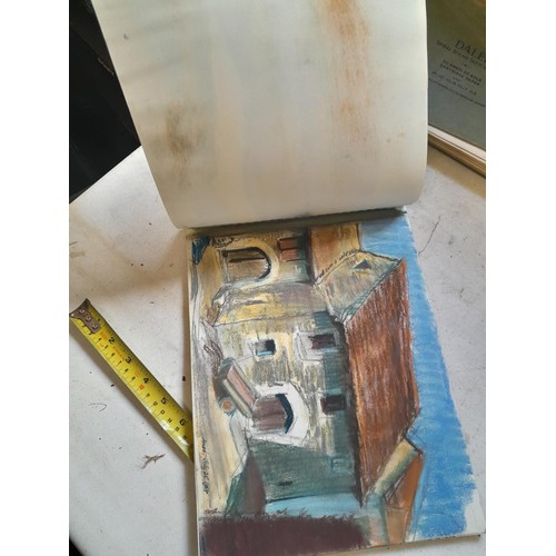 136 - Sketchbooks and pads and loose pen and ink and pastels by Gerald Moneypenny dating from 1950s to ear... 