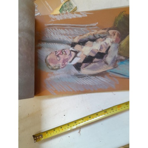 136 - Sketchbooks and pads and loose pen and ink and pastels by Gerald Moneypenny dating from 1950s to ear... 