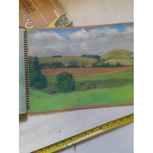 136 - Sketchbooks and pads and loose pen and ink and pastels by Gerald Moneypenny dating from 1950s to ear... 