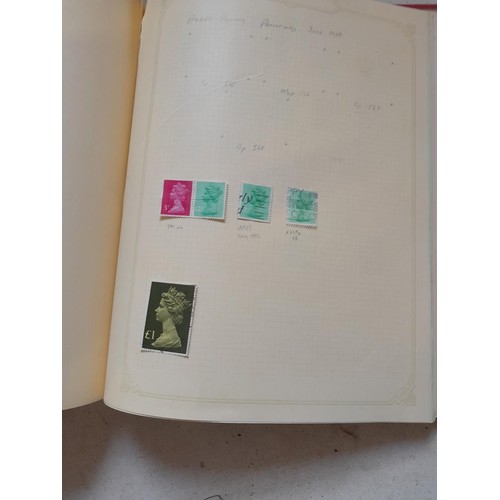 141 - 2 x Simplex stamps albums : stamps date range from Queen Victorian to heavy in QEII era