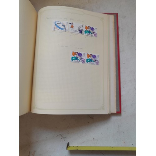 141 - 2 x Simplex stamps albums : stamps date range from Queen Victorian to heavy in QEII era