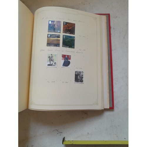 141 - 2 x Simplex stamps albums : stamps date range from Queen Victorian to heavy in QEII era