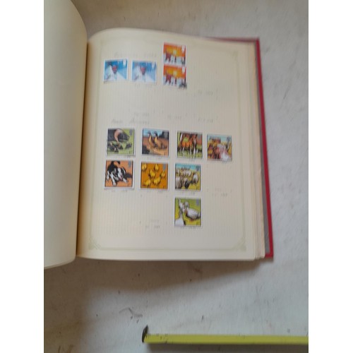 141 - 2 x Simplex stamps albums : stamps date range from Queen Victorian to heavy in QEII era