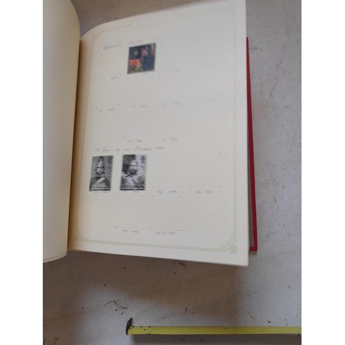 141 - 2 x Simplex stamps albums : stamps date range from Queen Victorian to heavy in QEII era