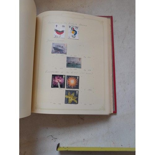 141 - 2 x Simplex stamps albums : stamps date range from Queen Victorian to heavy in QEII era