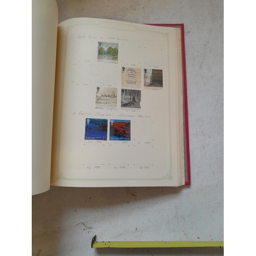 141 - 2 x Simplex stamps albums : stamps date range from Queen Victorian to heavy in QEII era