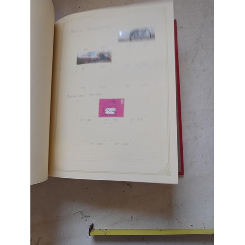 141 - 2 x Simplex stamps albums : stamps date range from Queen Victorian to heavy in QEII era