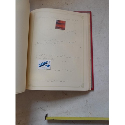 141 - 2 x Simplex stamps albums : stamps date range from Queen Victorian to heavy in QEII era