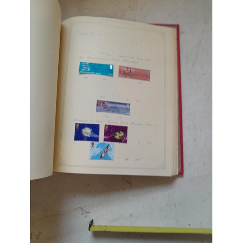 141 - 2 x Simplex stamps albums : stamps date range from Queen Victorian to heavy in QEII era