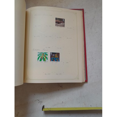 141 - 2 x Simplex stamps albums : stamps date range from Queen Victorian to heavy in QEII era