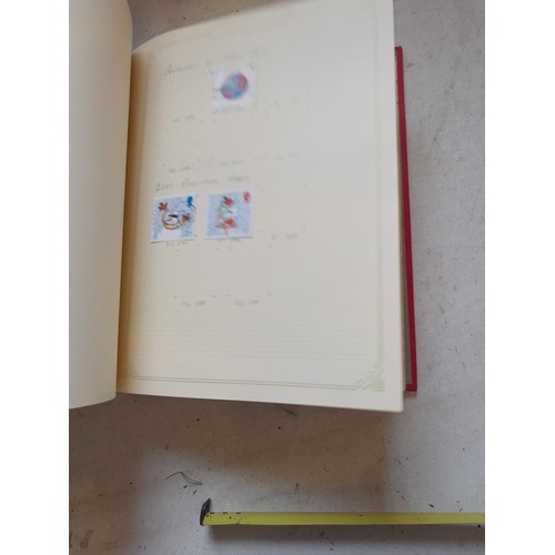 141 - 2 x Simplex stamps albums : stamps date range from Queen Victorian to heavy in QEII era