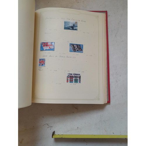 141 - 2 x Simplex stamps albums : stamps date range from Queen Victorian to heavy in QEII era