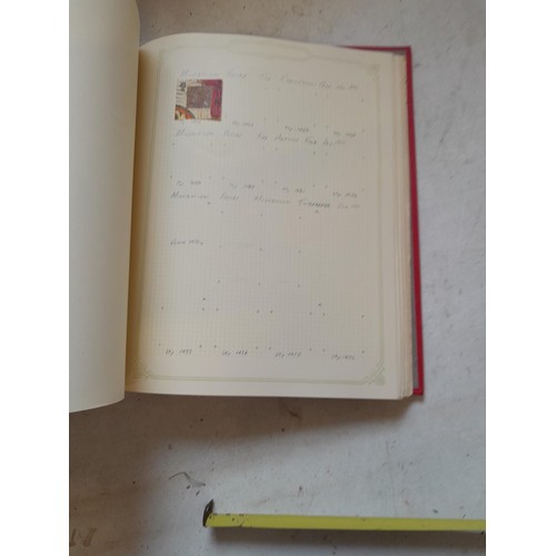 141 - 2 x Simplex stamps albums : stamps date range from Queen Victorian to heavy in QEII era