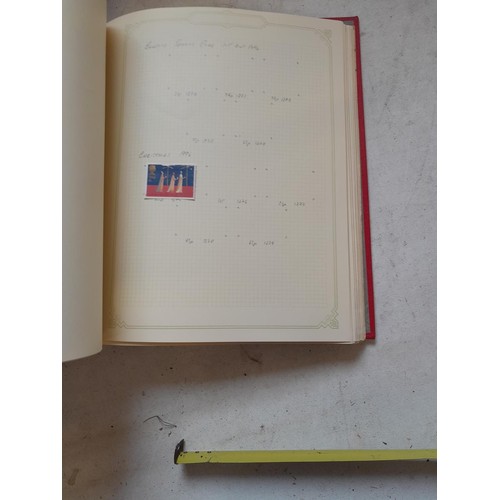 141 - 2 x Simplex stamps albums : stamps date range from Queen Victorian to heavy in QEII era