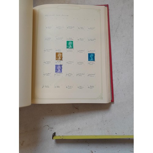 141 - 2 x Simplex stamps albums : stamps date range from Queen Victorian to heavy in QEII era