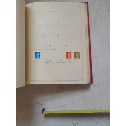 141 - 2 x Simplex stamps albums : stamps date range from Queen Victorian to heavy in QEII era