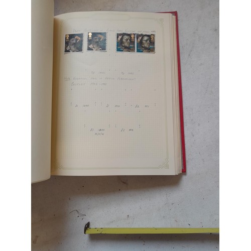 141 - 2 x Simplex stamps albums : stamps date range from Queen Victorian to heavy in QEII era