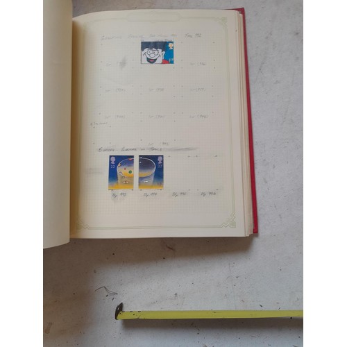 141 - 2 x Simplex stamps albums : stamps date range from Queen Victorian to heavy in QEII era