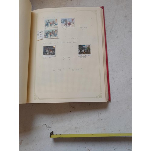 141 - 2 x Simplex stamps albums : stamps date range from Queen Victorian to heavy in QEII era