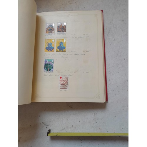 141 - 2 x Simplex stamps albums : stamps date range from Queen Victorian to heavy in QEII era