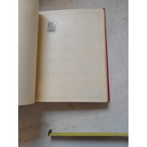 141 - 2 x Simplex stamps albums : stamps date range from Queen Victorian to heavy in QEII era