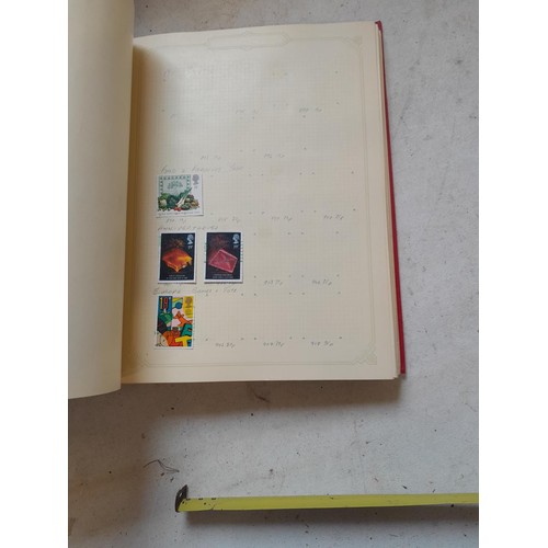 141 - 2 x Simplex stamps albums : stamps date range from Queen Victorian to heavy in QEII era