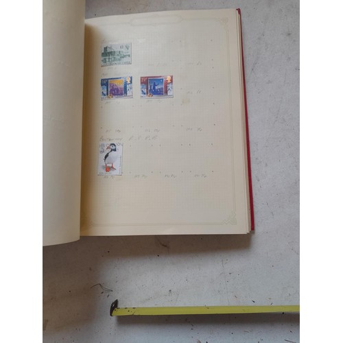 141 - 2 x Simplex stamps albums : stamps date range from Queen Victorian to heavy in QEII era