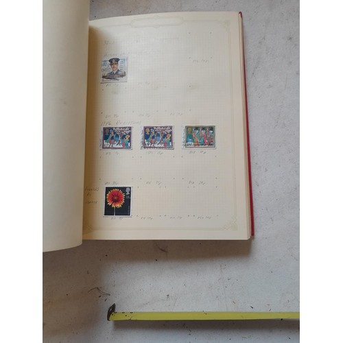 141 - 2 x Simplex stamps albums : stamps date range from Queen Victorian to heavy in QEII era