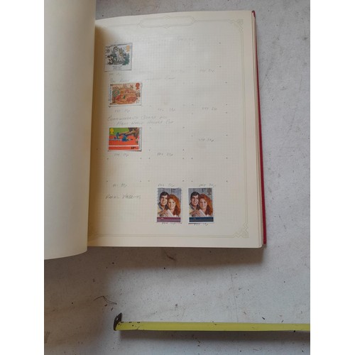 141 - 2 x Simplex stamps albums : stamps date range from Queen Victorian to heavy in QEII era