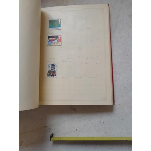 141 - 2 x Simplex stamps albums : stamps date range from Queen Victorian to heavy in QEII era