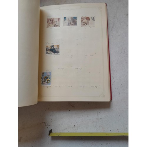 141 - 2 x Simplex stamps albums : stamps date range from Queen Victorian to heavy in QEII era