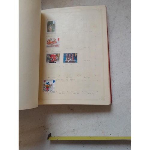 141 - 2 x Simplex stamps albums : stamps date range from Queen Victorian to heavy in QEII era