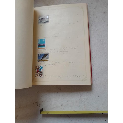 141 - 2 x Simplex stamps albums : stamps date range from Queen Victorian to heavy in QEII era