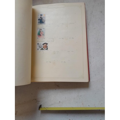 141 - 2 x Simplex stamps albums : stamps date range from Queen Victorian to heavy in QEII era