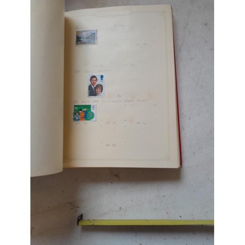 141 - 2 x Simplex stamps albums : stamps date range from Queen Victorian to heavy in QEII era