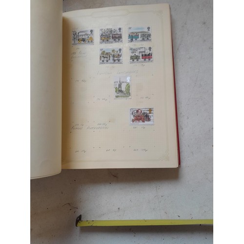 141 - 2 x Simplex stamps albums : stamps date range from Queen Victorian to heavy in QEII era