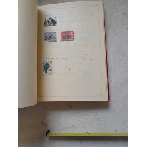 141 - 2 x Simplex stamps albums : stamps date range from Queen Victorian to heavy in QEII era