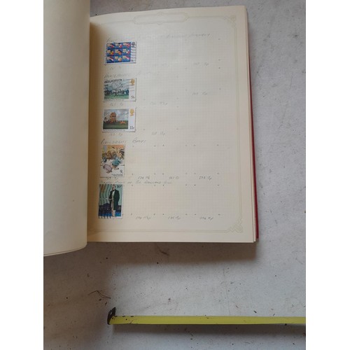 141 - 2 x Simplex stamps albums : stamps date range from Queen Victorian to heavy in QEII era