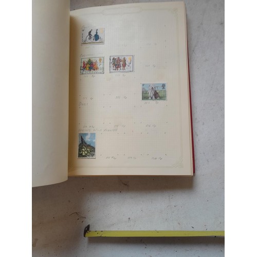 141 - 2 x Simplex stamps albums : stamps date range from Queen Victorian to heavy in QEII era