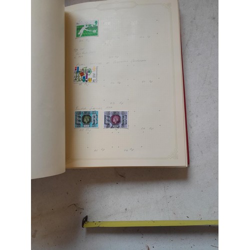 141 - 2 x Simplex stamps albums : stamps date range from Queen Victorian to heavy in QEII era