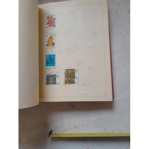 141 - 2 x Simplex stamps albums : stamps date range from Queen Victorian to heavy in QEII era