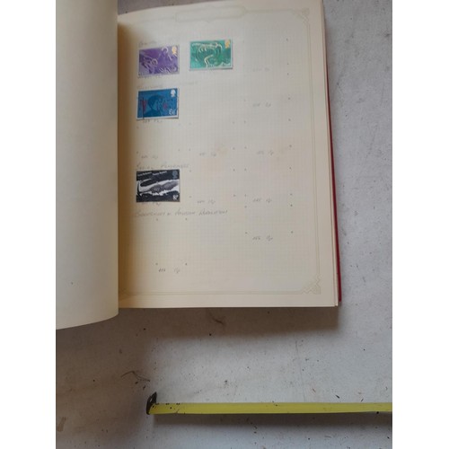 141 - 2 x Simplex stamps albums : stamps date range from Queen Victorian to heavy in QEII era