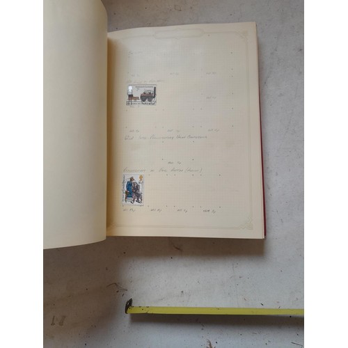 141 - 2 x Simplex stamps albums : stamps date range from Queen Victorian to heavy in QEII era