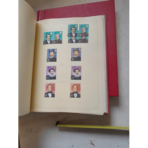 141 - 2 x Simplex stamps albums : stamps date range from Queen Victorian to heavy in QEII era