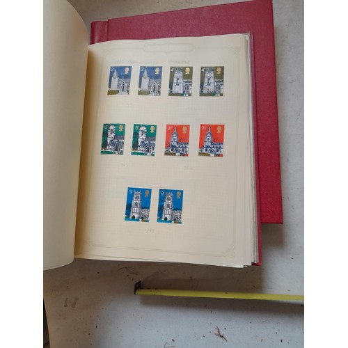 141 - 2 x Simplex stamps albums : stamps date range from Queen Victorian to heavy in QEII era